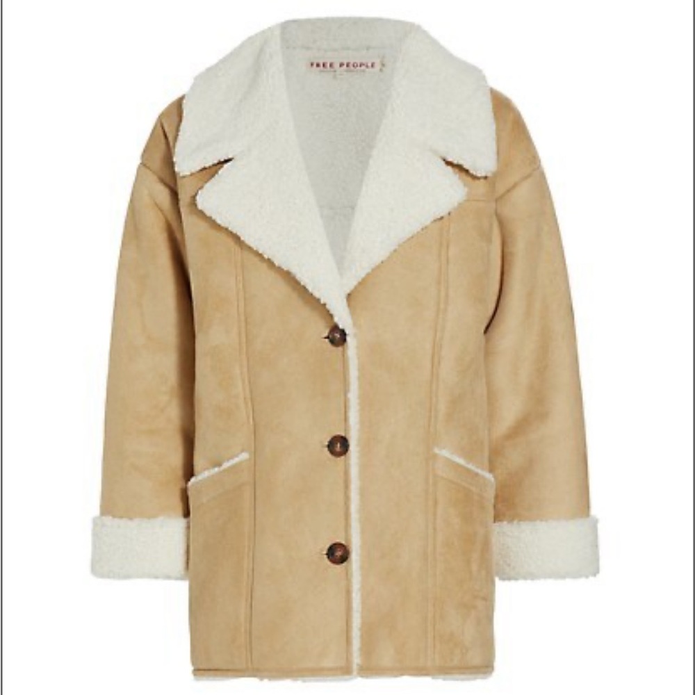 ⭐️ Free People Diogo Coat with Suede and Shearling ⭐️